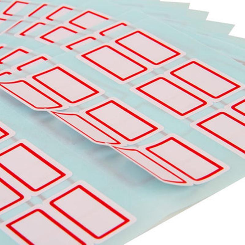 Creative DIY Blank Labels Sticker Self-Adhesive Paper Classification  Storage Distinguish 12 Pcs Red Stickers