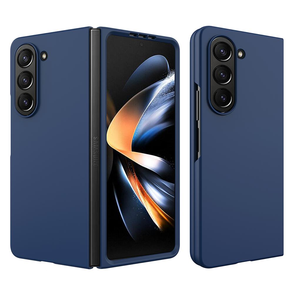 

For Samsung Galaxy Z Fold5 5G Slim PC Phone Case Rubberized Anti-Scratch Shockproof Cover Blue