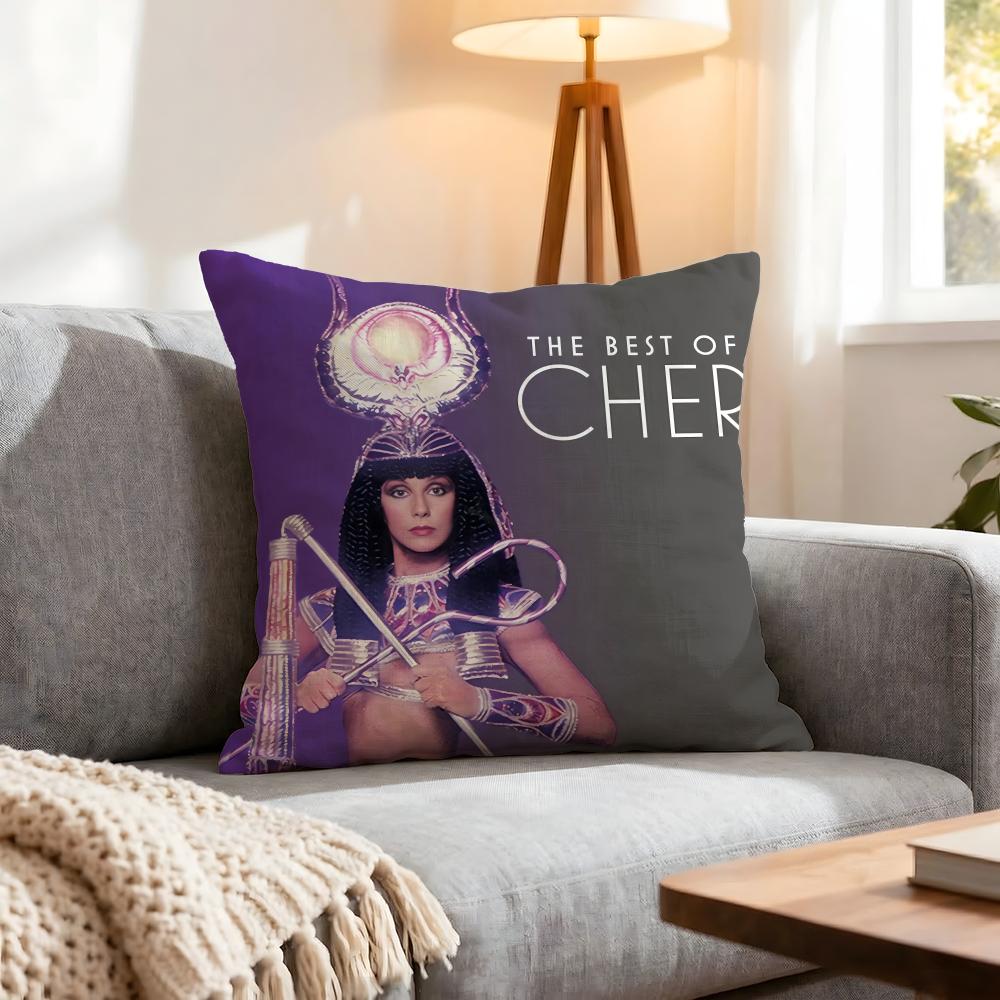 Singer Cher Cushion Cover 1Pcs Decorative Covers Soft Cushion Case For Sofa Couch Decor 40X40 45X45 Pillowcases