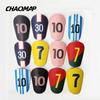 Chapmap Mini Football Soccer Shin Guards Mini Size Lightweight Number Printed Hard Shell Protective Shin Pads for Youth Adult 1