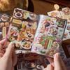 Kawaii Japanese Retro Cuisine Sweet Treat Sticker Book For Scrapbooking Diy Junk Journal Materials Aesthetic Stationery Supplies