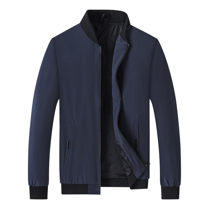 Autumn Collar Zipper Jacket, Middle-aged and Elderly Jacket, Middle-aged Business Jacket, Casual and Versatile Autumn Men's Top Jacket