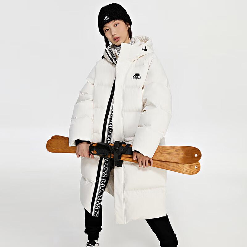 Kappa Unisex Retro Hooded Mid-Length Down Jacket