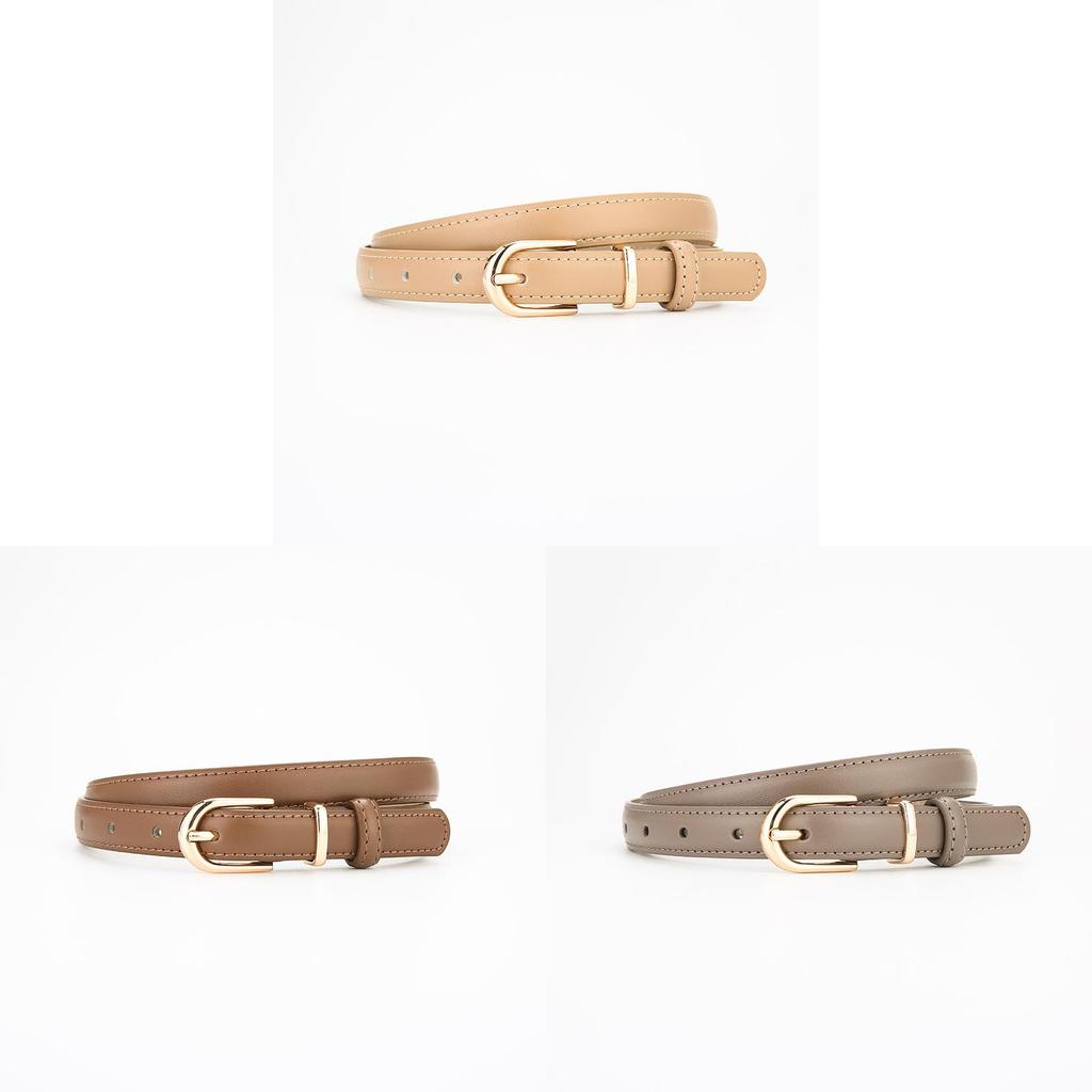 Genuine Leather Womens Belt With Silver Buckle For Casual And Office Wear