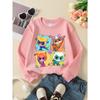 Kids Sweatshirt,Adorable Feline-Themed Hero Adventure Sweatshirt, Featuring a Crew Neck Design Suitable for Autumn And Winter