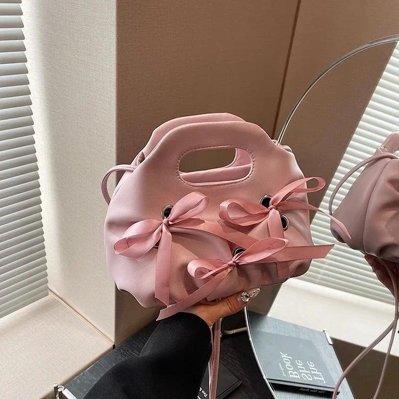 PU Zipper Interior Pocket Ladies Shoulder Bags Sewing Thread  New Crossbody Bags for Women