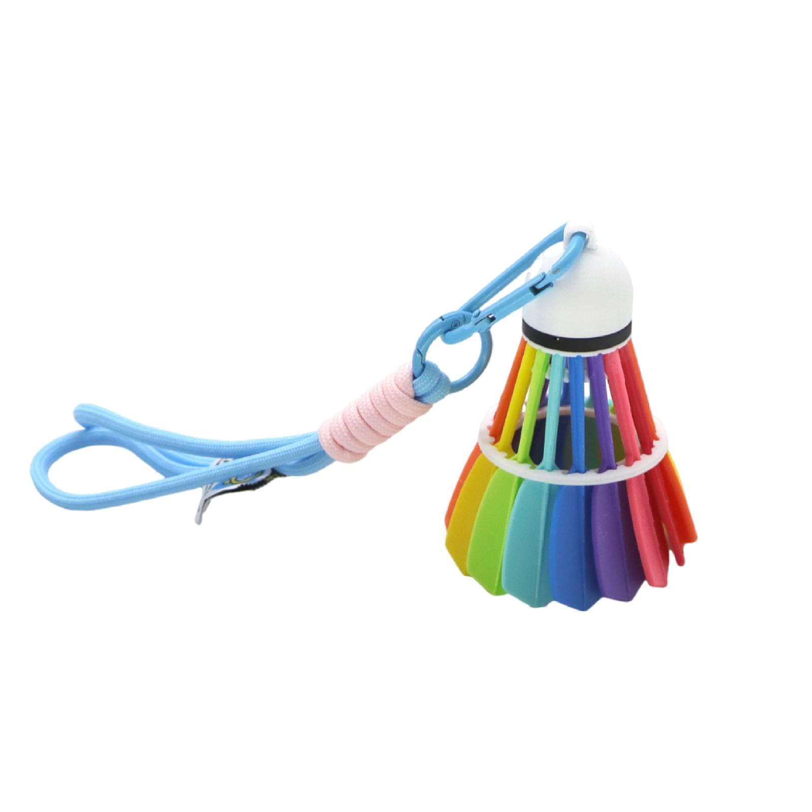 3D Printed Badminton Shuttlecock Keychain, Cute Badminton Shuttlecock Pendant Keychain Charm, A Must-have For Sports Enthusiasts синий
