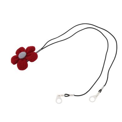 Hearing Aid Lanyard Clip Prevent Lost Cute Red Flower Hearing Aids Holder for Children Teens
