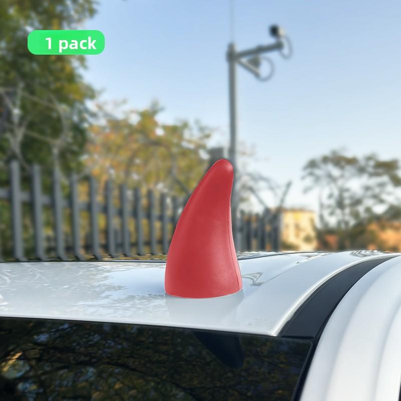 1PCS Car Roof Decoration 3D Devil Horn Stickers Auto Truck Elasticity Ornaments Ornaments Anti Collision Protector Decals Car Gi