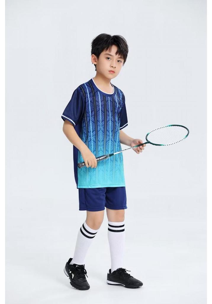 Girls' Printed Football Uniform Set with Badminton Training Camp Jersey & Jump Rope - Autumn/Winter Collection for Primary School