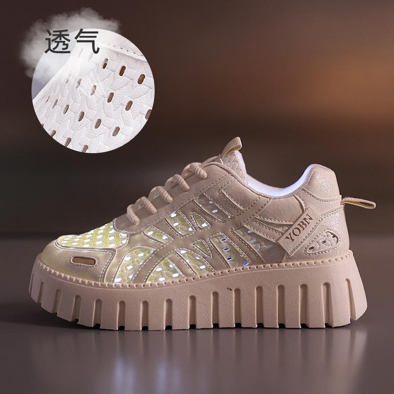 

Новые женские кроссовки повседневная мода сто с не уставшими ногами нескользящие амортизирующие поддержка свода стопы удобные дышащие попс обувь 35 бежевый