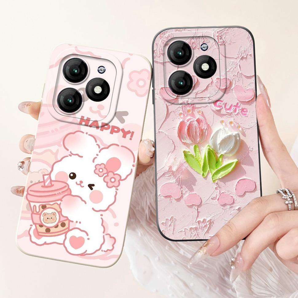 For ITEL A70 Case A665L Luxury Panda Painted Cover Silicone Soft TPU Phone Case For ITEL  A 70 80 A70 A80 ShockProof Back Cover