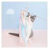 Cat Wand Toy With Feather Bell Interactive Play Durable Plastic Teaser Stick Boredom Relief Dental Care