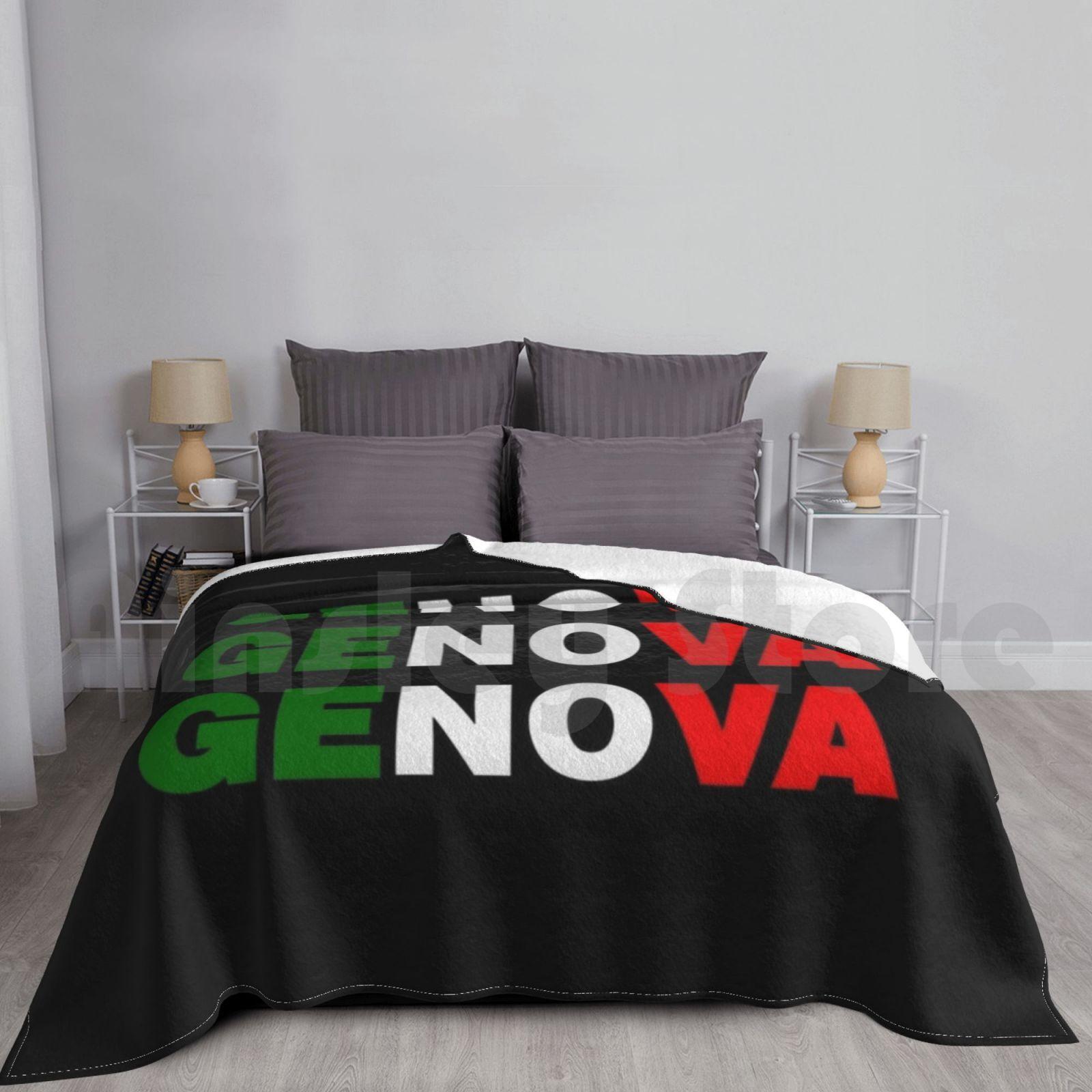 Genova My Italian Hometown City Italiano Blanket Fashion Custom 3108 Genova My Home Italian City Italiano Size: 75*100cm, Weight: 230 GSM