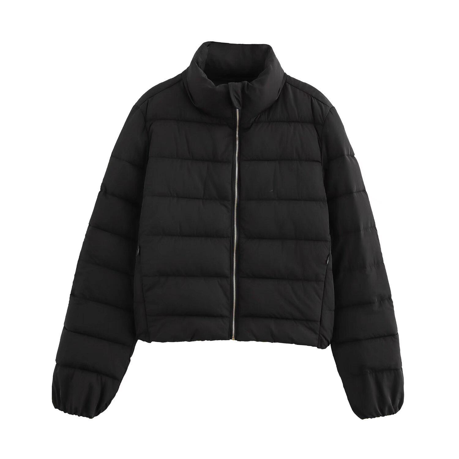 

Женская хлопковая куртка TAOP&ZA на раннюю весну со стойкой Extra Small чёрный