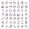 50 European Dream Stickers, Watercolor Retro Rose Romantic Hand Account Decoration Diy Material Stickers