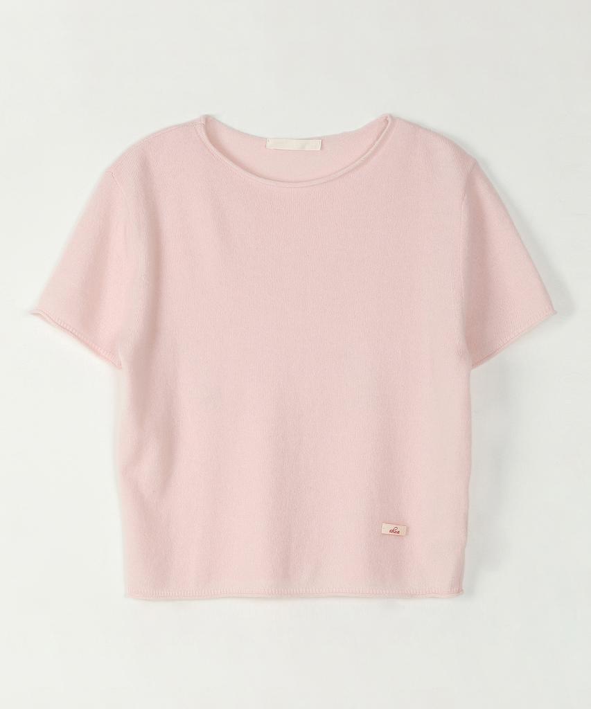AHWE Half Sleeve Round Neck Knit_Baby Pink