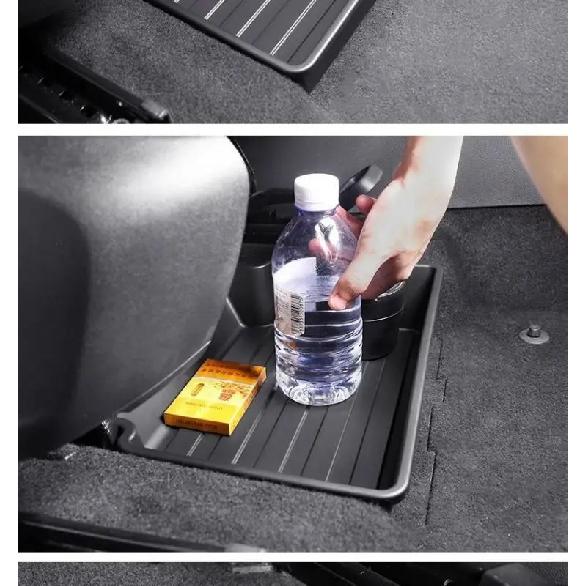 For Volkswagen T-Cross 2019-2023 Car Front Seat Under-seat Storage Box Felt Cloth Car Under Seat Layered Storage Box