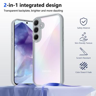 Funda para Samsung Galaxy S24 FE S24FE con amortiguación de aire, parachoques de silicona a prueba de golpes, cubierta trasera transparente mate, carcasa rígida para Samsung S24 FE
