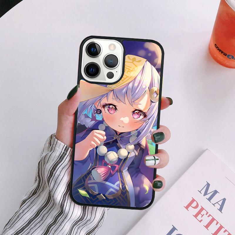 

Genshin Impact Qiqi manga art Phone Case For iPhone 17 Air 14 13 12 16Pro Max 15 Plus Max Cover Shell coque iPhone 16e