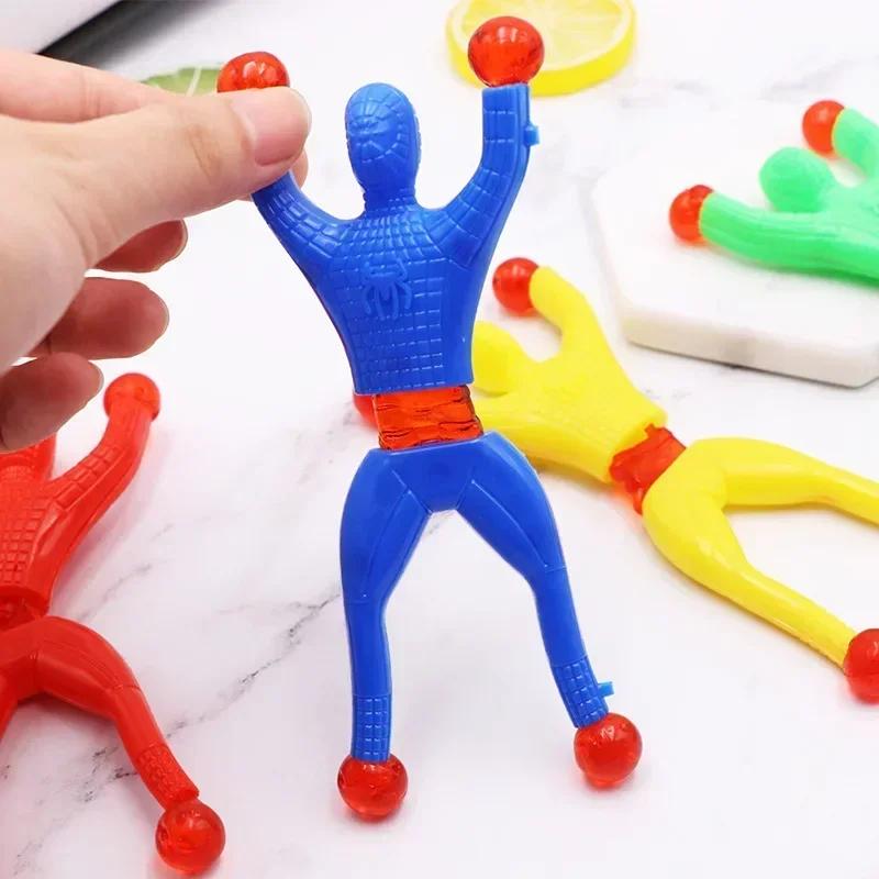 5-50 Pcs/set 9cm Sticky Toy Window Men With Sticky Hand 3 Toys Color And Years Over Plastic Suitable Feet For Children