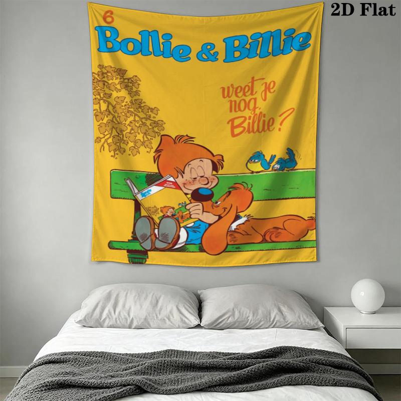 Boule & Bill Wall Tapestry Aesthetic Wall Hanging Printed Fabric Blanket Decorative Tapestries for Bedroom Living Room Home Decor