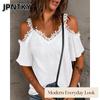 JPNTKY Women's Fashion Casual V-Neck Short Sleeve Blouses & Shirts