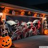 2D Flat Print 1pc -Oversized-Halloween Skeleton Decor Multi Purpose Holiday Decor Yard Decor-Easy to