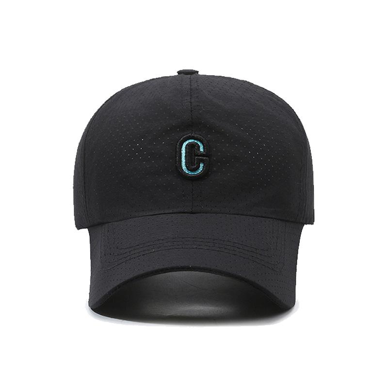 Summer Thin Embroidered Letter Hat Women's Quick-Drying Outdoor Sunscreen Hat Men's Breathable Sunshade Lightweight Cap