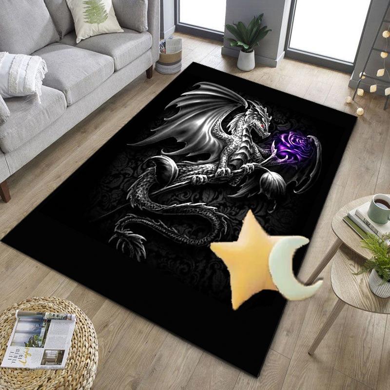 Mythical Dragon Flight Office Rug Chair Mat, Entryway Carpet, Suitable for Front Door, Bedroom, Living Room, Desk, Holiday Gift