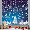 243pcs (9 SHEETS) Merry Christmas Window Sticker Decoration Kit - Snowflake Window Stickers, Christmas Tree Reindeer Decorations