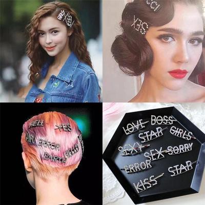 Women Girls Crystal Slide Snap Hair Clips Barrette Grips Hairpin Headwear Gifts