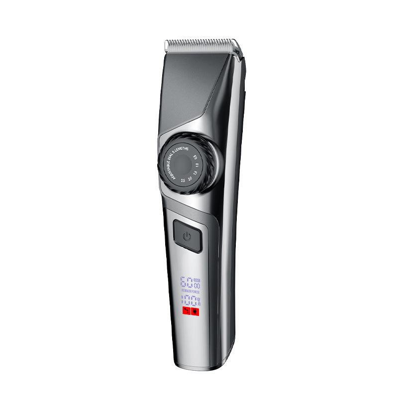 Fast-Charging Electric Hair Clipper with LCD Display and Ceramic Blade for Home Use