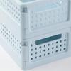 Foldable Storage Basket Stackable Collapsible Basket Folding Desktop Organizer With Handles For Snacks Cosmetics Laundry Cabinet