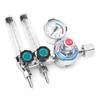 0 25MPa Argon Gases Regulator Shock Proof Pressure Reducer Gauge Double Tube Flowmeter Lightweight Portable Zinc Alloy