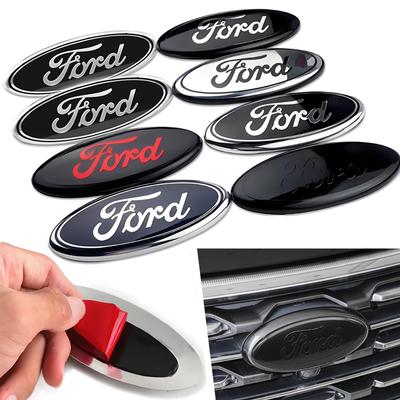 For Transit Ecosport ESCORT Fiesta Focus Ranger Mondeo Mustang Car Logo Front Grille Hood Rear Trunk Badge Emblem Accessory