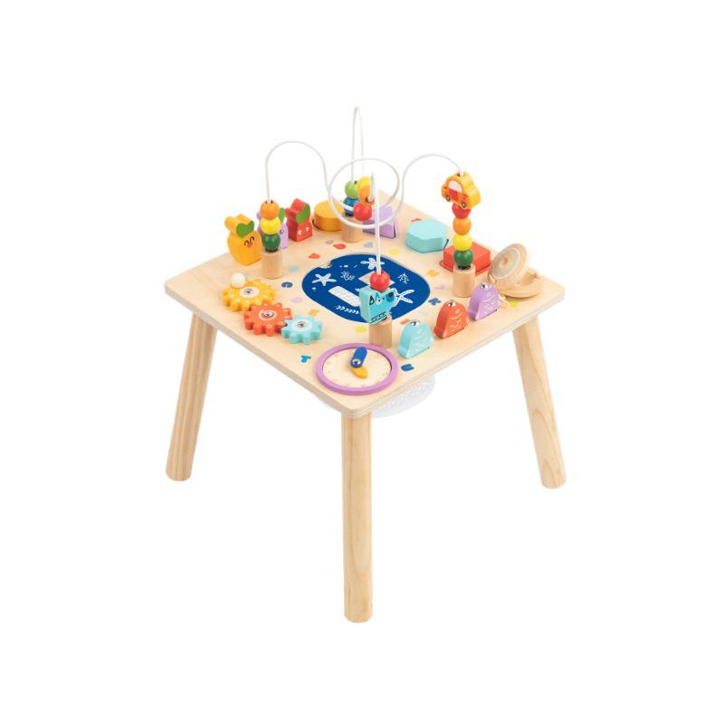 Wooden Multifunctional Busy Board with Bead Maze - Early Education Toy for Children