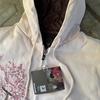 Derschutze Men's Trendy Winter 2025 Cherry Blossom Embroidered Hooded Cotton Jacket