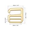10pcs Metal G Hook Webbing Buckles for Backpack Strap Webbing Adjustable Flat Slide Buckles Light Gold [uxcell] 32mm/1.26" Tri-Glide
