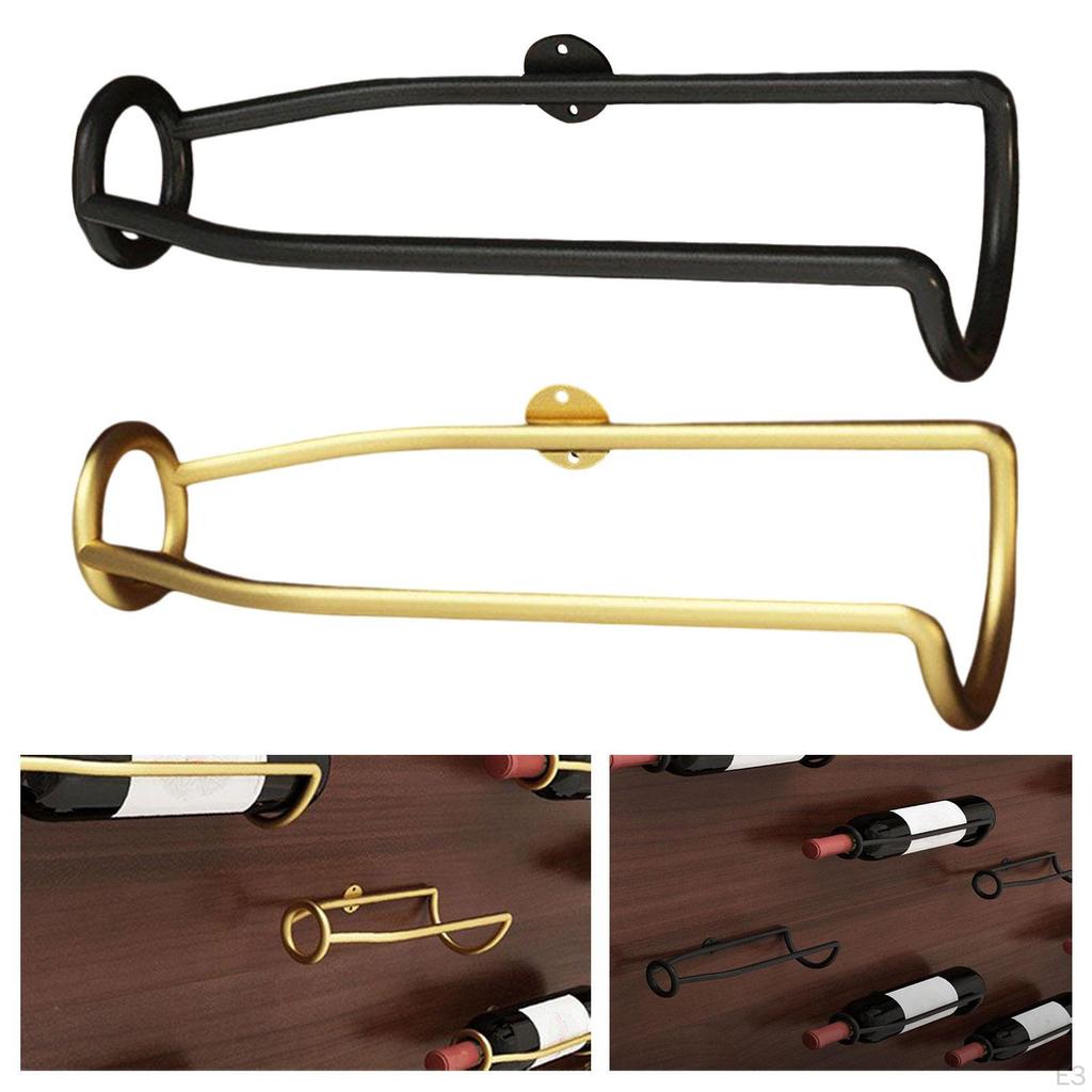 Iron Wall Mounted Wine Rack Single Creative Decorative Hanging