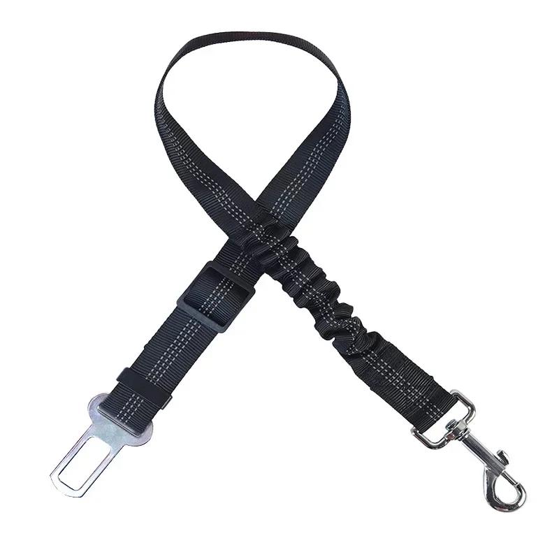 

1PCS High Grade Dog Car Safety Belt Dog Safety Belt with Damping Belt and Reflective Line Adjustable Length Suitable Any Dog