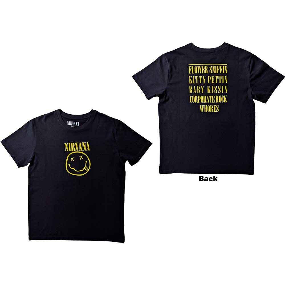 Nirvana Flower Sniffin T-Shirt Black New Unisex T-Shirt XXXL