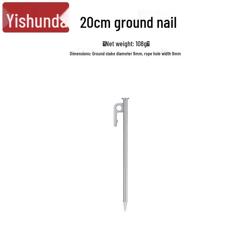 Yishunda Heavy-Duty Steel Tent & Tarp Ground Pegs (10-Pack)