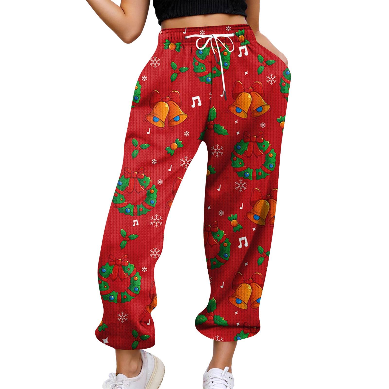 

Женские повседневные брюки с высокой талией, поясом, спортивными брюками и карманами L красный