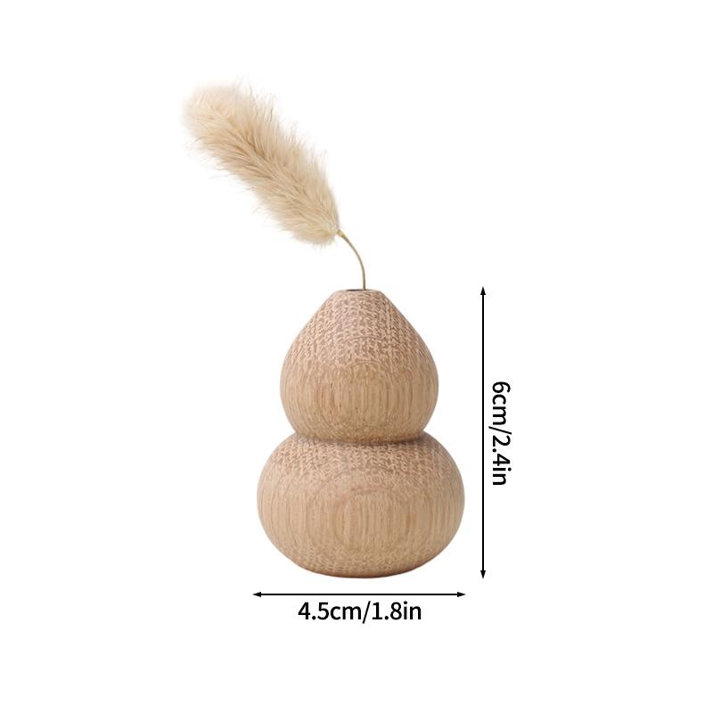 Wooden Flower Vases Wood Vase For Flowers Office Desk Accessories Room Decor Home Desktop Ornament