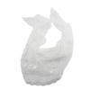 Elegant White Lace Embroidered Triangle Scarf with Floral Mesh for Wedding or Bridal Headdress