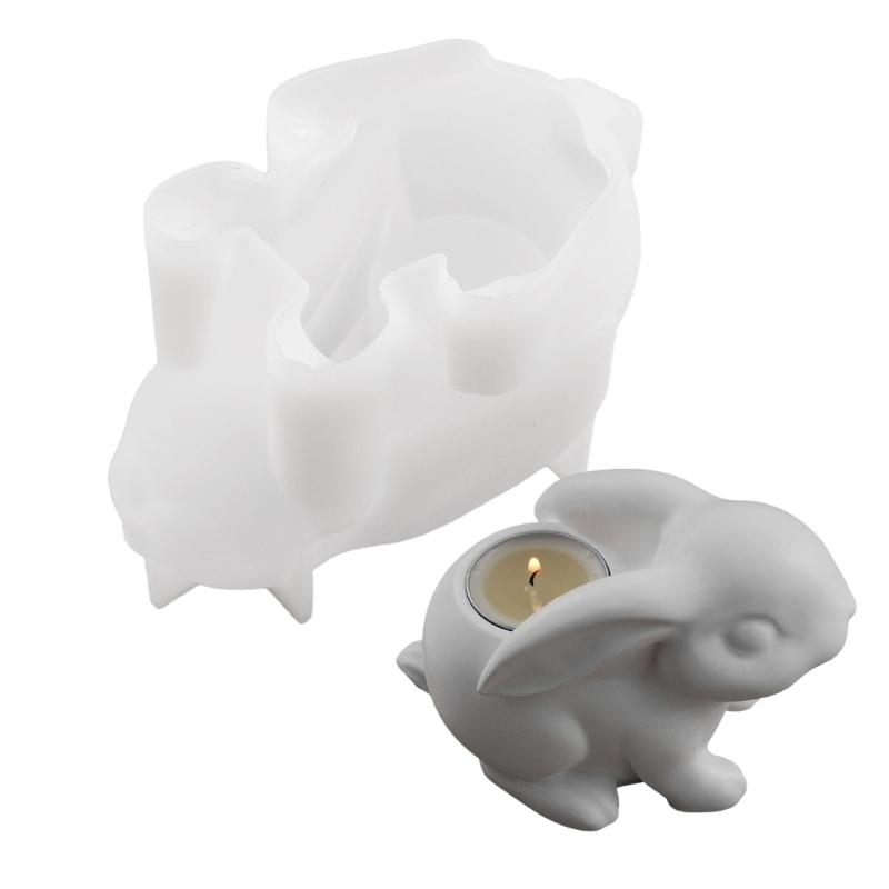 

Flexible Rabbit Candle Holder Mold Candlestick Molds Silicone Texture for Resin Crafting Craft and Home Decoration 1