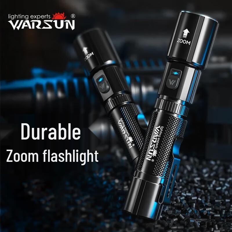 WARSUN Y65-S Rechargeable Zoom Flashlight