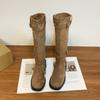 Winter new knight boots fashionable Internet celebrity heap boots long tube but knee thick soled boots women wear versatile casual