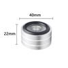 Audio Insulators with Rings for Home AV and Sound Systems X 4-Piece Anti-Slip Speakers, Theater, Receivers, Amplifiers, (40mm 22mm, Silver)